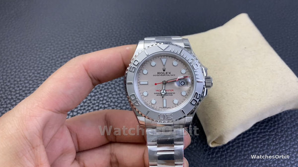 Men's Rolex Yacht-Master 40mm Men's-116622-Stainless Steel-Platinum Dial Platinum