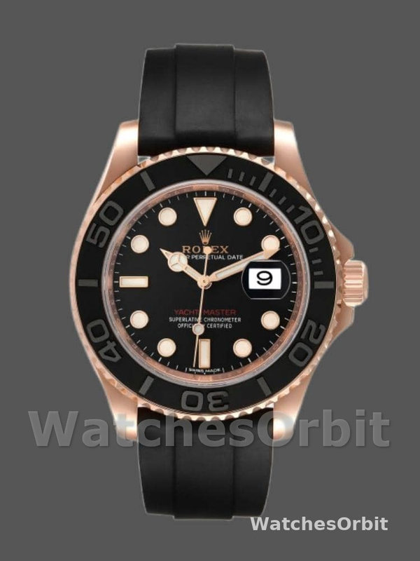 Rolex Yacht-Master 116655 Everose Gold Black Dial 40mm Mens replica Watch