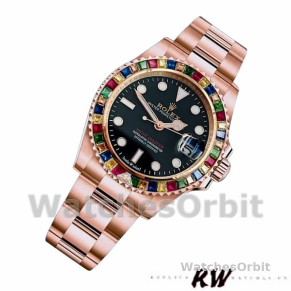 Men's Rolex Yacht‑Master-116695, 40mm, Everose Gold, Black Dial, Men’s Black