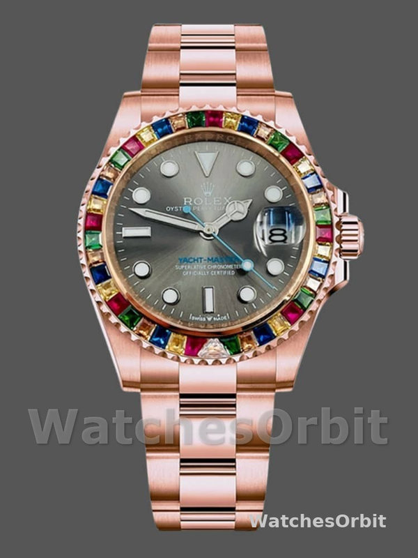 Rolex Yacht-Master 116695 Everose Gold Grey Dial 40MM Mens Replica Watch