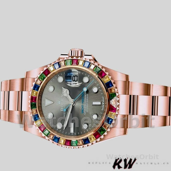 Rolex Yacht-Master 116695 Everose Gold Grey Dial 40MM Mens Replica Watch