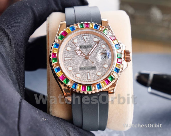Men's Rolex Yacht‑Master-116695SATS, 40mm, Diamond Pave