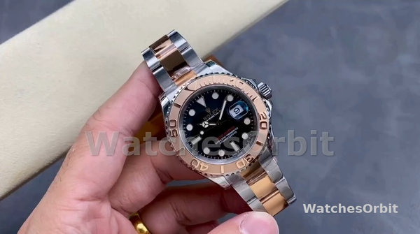 Men's Rolex Yacht‑Master 126621-40mm, Everose Gold, Black Dial, Men’s Black
