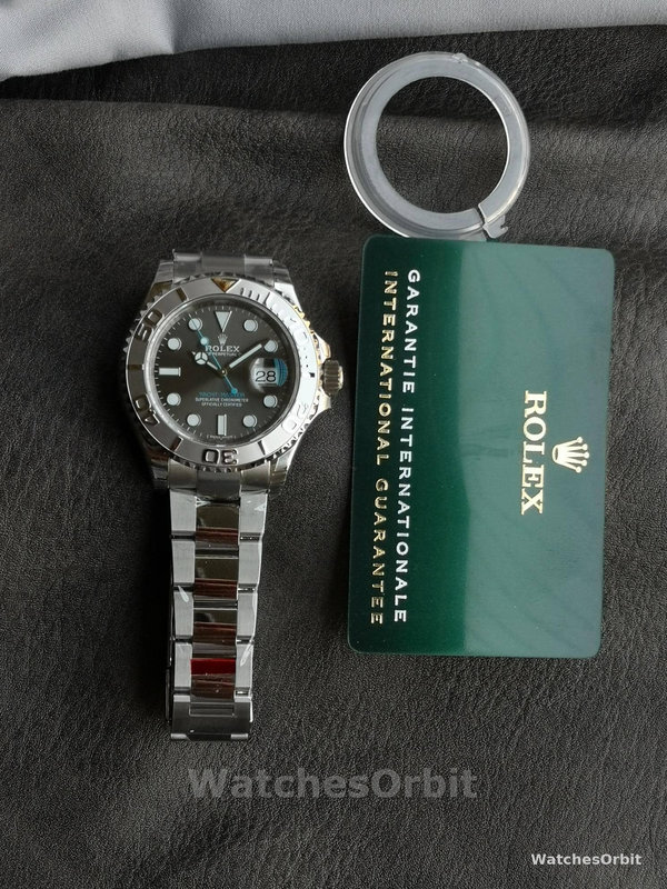 Replica Rolex Yacht-Master 126622-40mm, lunetta in platino, quadrante grigio rodio scuro, Uomo Grigio rodio
