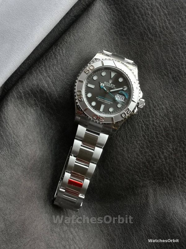 Replica Rolex Yacht-Master 126622-40mm, lunetta in platino, quadrante grigio rodio scuro, Uomo Grigio rodio