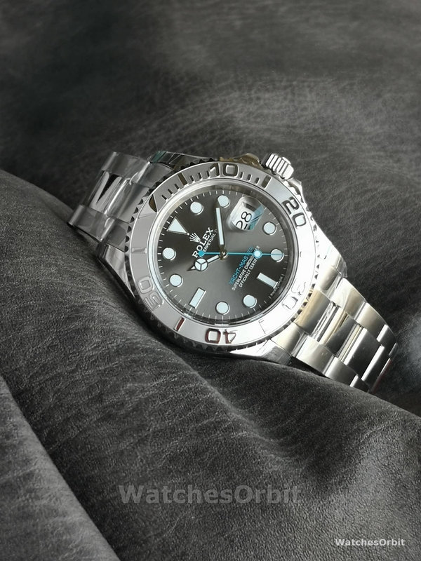 Replica Rolex Yacht-Master 126622-40mm, lunetta in platino, quadrante grigio rodio scuro, Uomo Grigio rodio