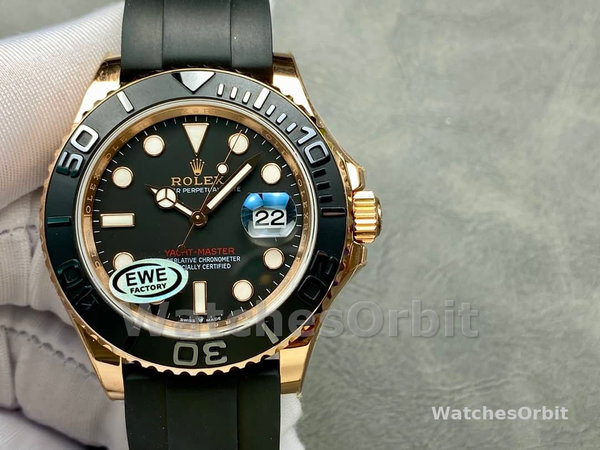 Rolex Yacht-Master 126655 40mm Automatic Black Dial 18kt Everose Gold Watch
