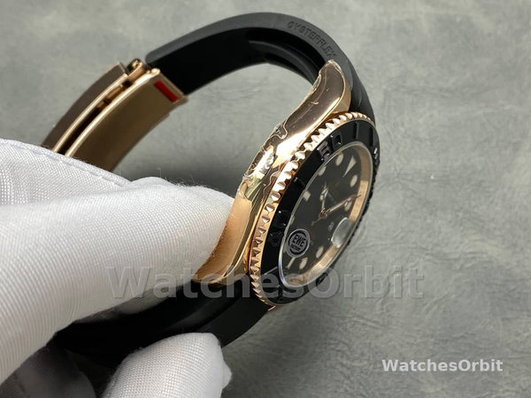 Rolex Yacht-Master 126655 40mm Automatic Black Dial 18kt Everose Gold Watch