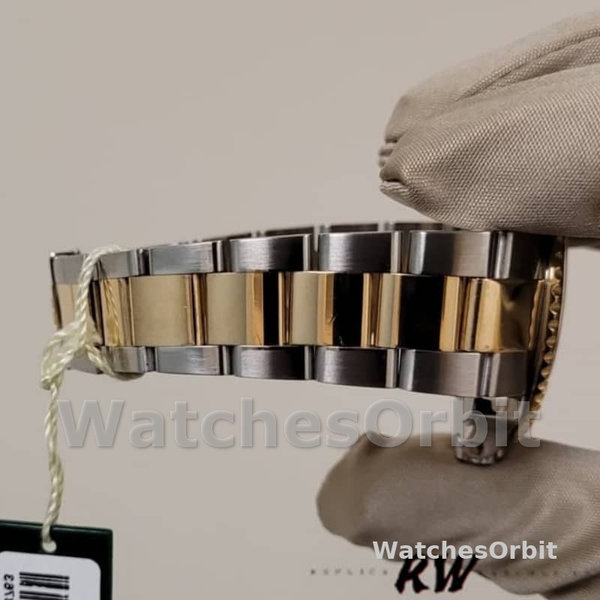 Mens Rolex Yacht-Master 40mm Mens-16623-Gold Bezel White Replica Image