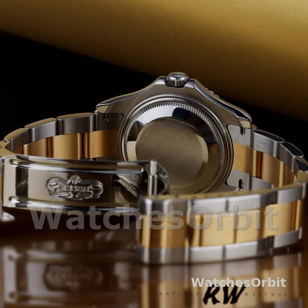 Rolex Yacht-Master 168623 Steel Yellow Gold Black MOP Dial 35MM Unisex Replica Watch