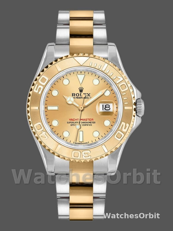 Rolex Yacht-Master 168623 Steel Yellow Gold Champagne Dial 35MM Unisex Replica Watch