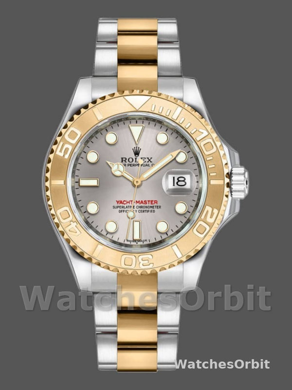 Rolex Yacht-Master 168623 Steel Yellow Gold Platinum Dial 35MM Unisex Replica Watch