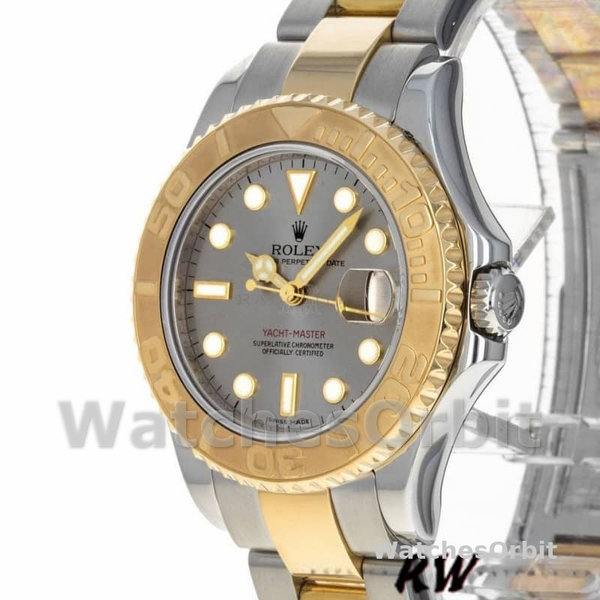 Rolex Yacht-Master 168623 Steel Yellow Gold Platinum Dial 35MM Unisex Replica Watch
