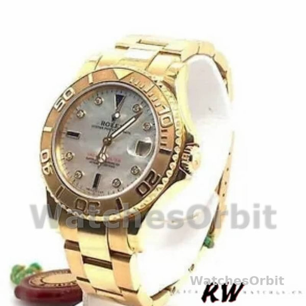Replica Rolex Unisex Yacht-Master 35mm Unisex-168628-MOP Wijzerplaat MOP