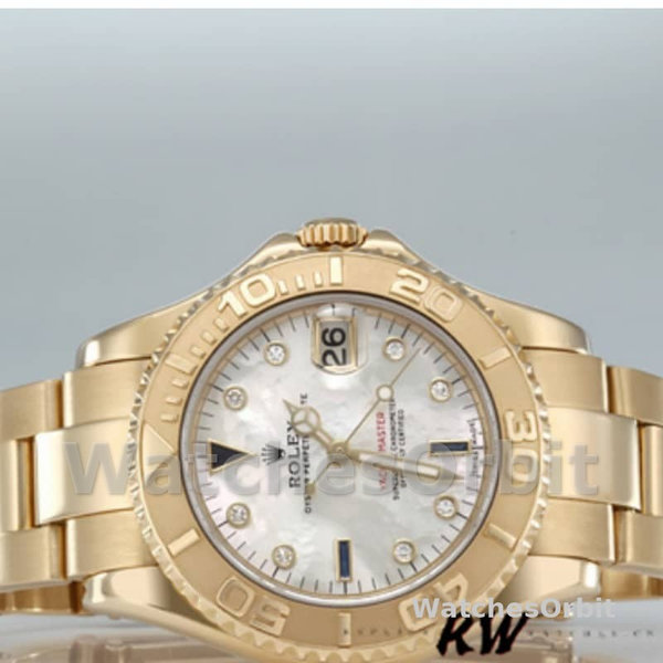 Replica Rolex Unisex Yacht-Master 35mm Unisex-168628-MOP Wijzerplaat MOP