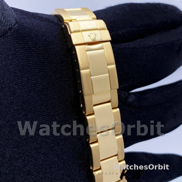Rolex Yacht-Master 168628 White Dial Yellow Gold 35MM Unisex Replica Watch