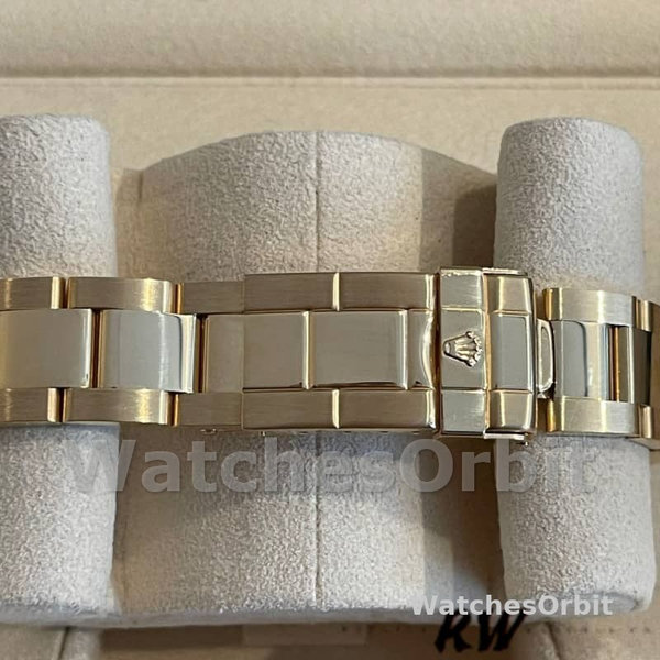 Rolex Yacht-Master 168628 White MOP Dial Yellow Gold 35MM Unisex Replica Watch