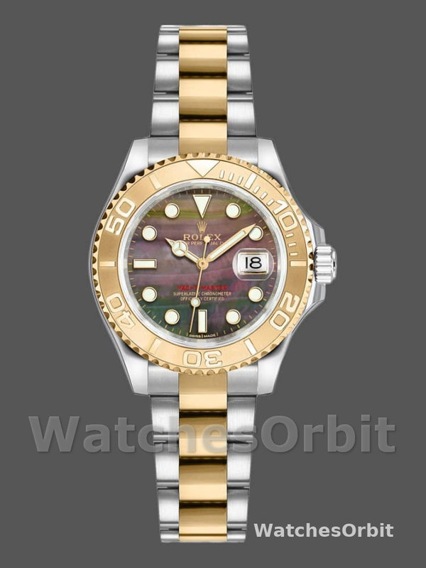Rolex Yacht-Master 169623 Steel Yellow Gold Black MOP Dial 29MM Lady Replica Watch