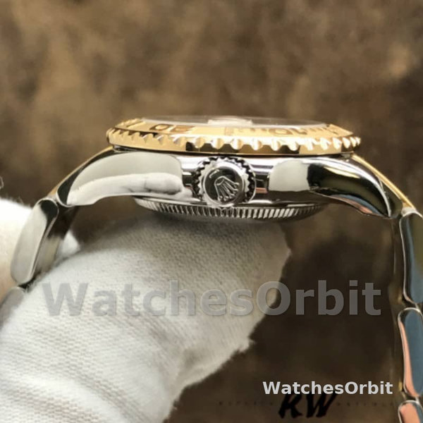 Womens Rolex Yacht-Master 29mm Womens-169623-Steel & Yellow Gold-Black MOP Dial MOP Replica Image