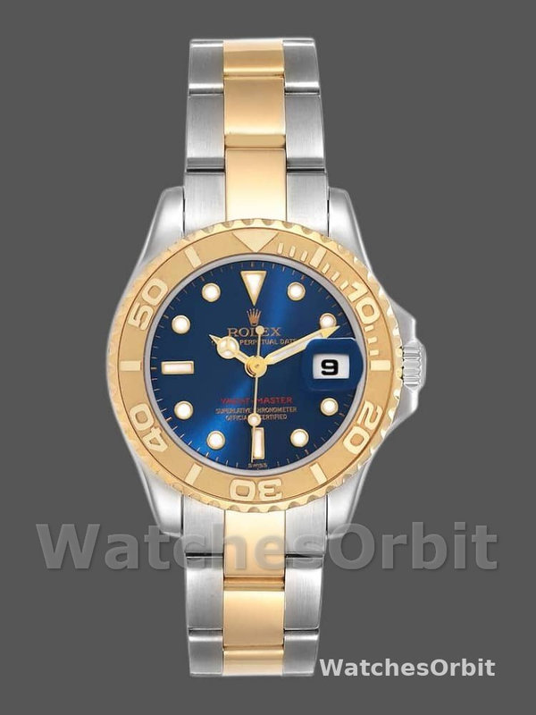 Rolex Yacht-Master 169623 Steel Yellow Gold Blue Dial 29MM Lady Replica Watch