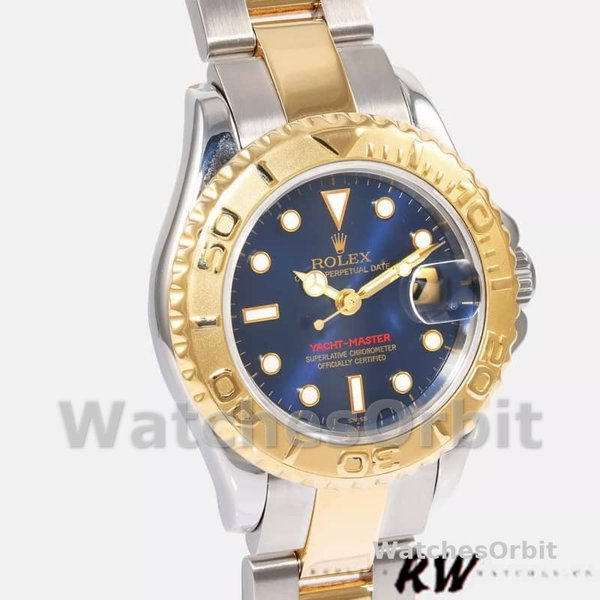 Women's Rolex Yacht-Master 29mm Women's-169623-Steel & Yellow Gold-Blue Dial Blue