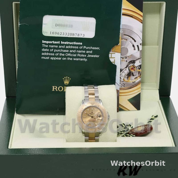Womens Rolex Yacht-Master 29mm Womens-169623-Steel & Yellow Gold-Champagne Dial Champagne Replica Image