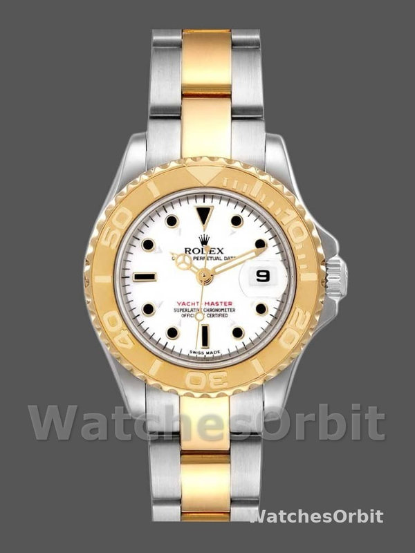 Rolex Yacht-Master 169623 Steel Yellow Gold White Dial 29MM Lady Replica Watch