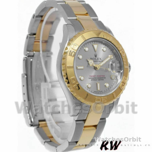 Replica Rolex Yacht-Master 29mm voor dames-169623-Two Tone White