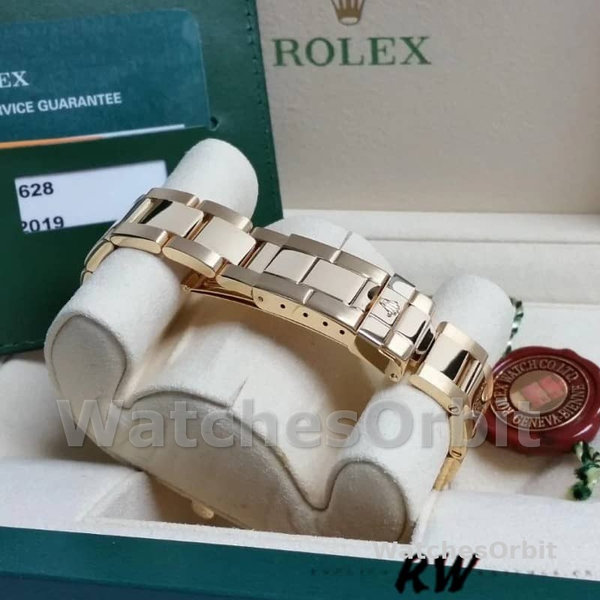 Rolex Yacht-Master 169628 Yellow Gold Blue Dial 29MM Lady Replica Watch