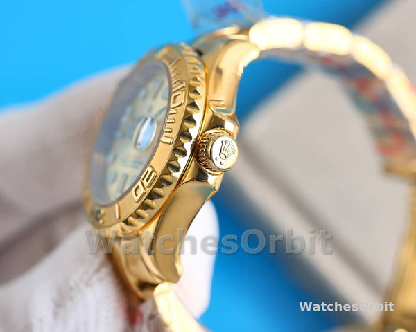 Rolex Yacht-Master 169628 Yellow Gold Champagne Dial 29mm Lady Replica Watch