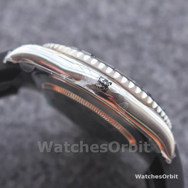Replica Rolex Yacht-Master 42 mm Uomo-226659-oro bianco-quadrante nero Nero