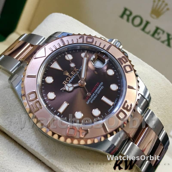 Unisexs Rolex Yacht-Master 37mm Unisex-268621-Everose Bezel-Chocolate Dial Chocolate Replica Image