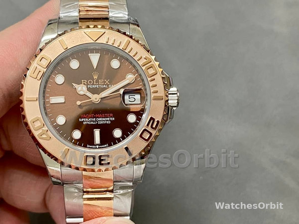 Unisexs Rolex Yacht-Master 37mm Unisex-268621-Everose Bezel-Chocolate Dial Chocolate Replica Image