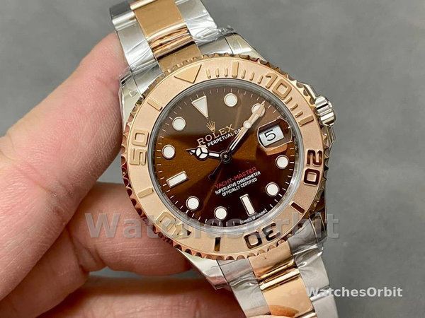 Unisexs Rolex Yacht-Master 37mm Unisex-268621-Everose Bezel-Chocolate Dial Chocolate Replica Image