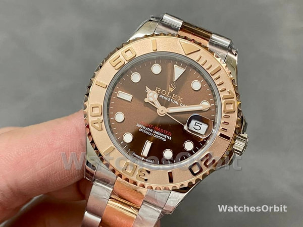Unisexs Rolex Yacht-Master 37mm Unisex-268621-Everose Bezel-Chocolate Dial Chocolate Replica Image