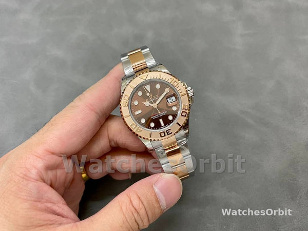 Unisexs Rolex Yacht-Master 37mm Unisex-268621-Everose Bezel-Chocolate Dial Chocolate Replica Image