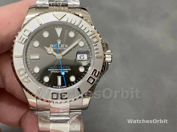 Rolex Yacht-Master 37 Automatic Slate Grey Dial Platinum Bezel Steel M268622 0002 Women's Watch