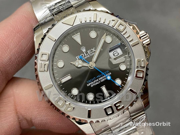 Rolex Yacht-Master 37 Automatic Slate Grey Dial Platinum Bezel Steel M268622 0002 Women's Watch