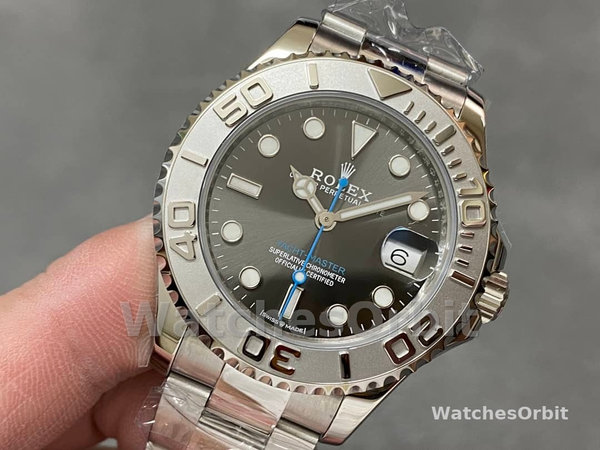 Rolex Yacht-Master 37 Automatic Slate Grey Dial Platinum Bezel Steel M268622 0002 Women's Watch