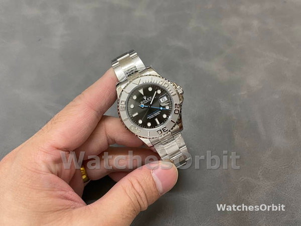 Rolex Yacht-Master 37 Automatic Slate Grey Dial Platinum Bezel Steel M268622 0002 Women's Watch