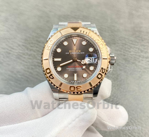 Mens Rolex Yacht‑Master II-116621, 40mm, Rose Gold, Chocolate Dial, Men’s Chocolate Brown Replica Watch Image