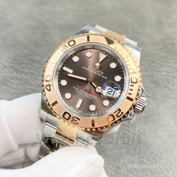 Mens Rolex Yacht‑Master II-116621, 40mm, Rose Gold, Chocolate Dial, Men’s Chocolate Brown Replica Watch Image