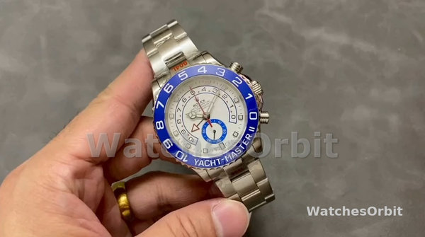 Men's Rolex Yacht‑Master II-116680, 44mm, White Square Dial, Men’s White