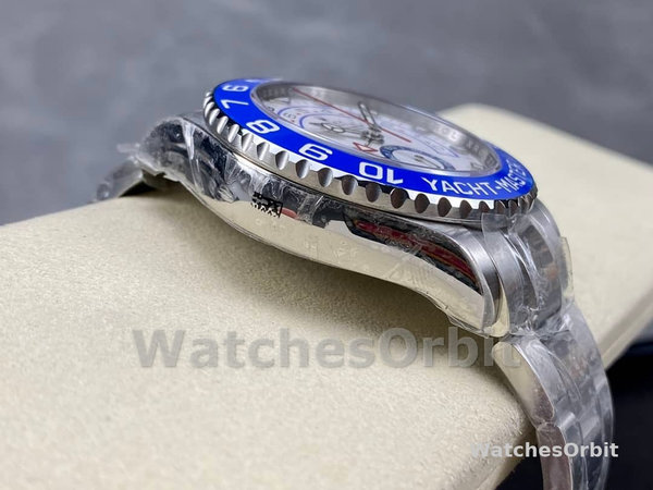 Mens Rolex Yacht‑Master II-116680, 44mm, White Square Dial, Men’s White Replica Watch Image