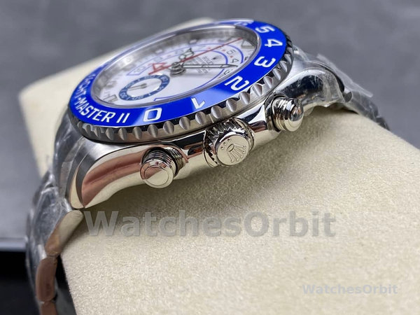 Mens Rolex Yacht‑Master II-116680, 44mm, White Square Dial, Men’s White Replica Watch Image