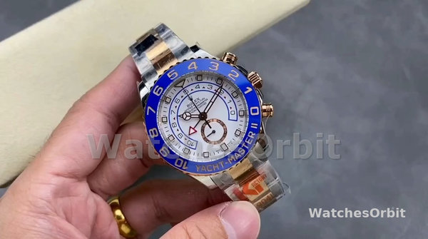 Replica Rolex Yacht-Master II 44 mm Uomo-116681-Comparto bianco Bianco