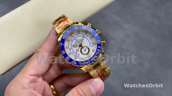 Men's Rolex Yacht-Master II 44mm Men's-116688-White Dial White