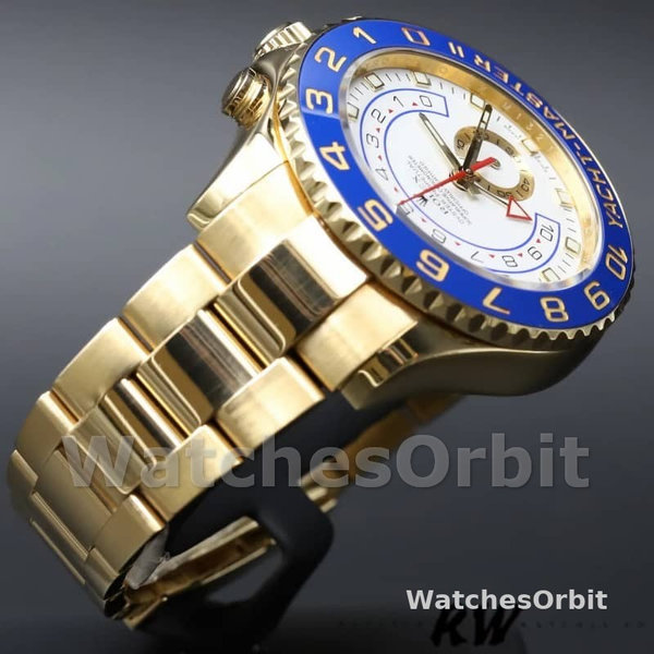 Replica Rolex Yacht-Master II 44mm Heren-116688-Witte Wijzerplaat Wit