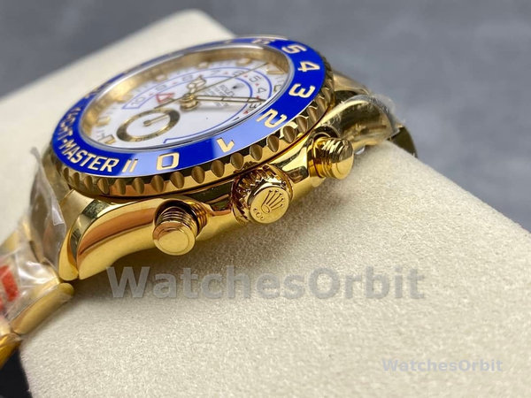 Replica Rolex Yacht-Master II 44mm Heren-116688-Witte Wijzerplaat Wit