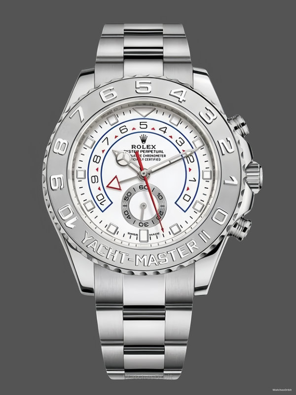 Rolex Yacht Master II 116689 White Dial Platinum 44mm Mens Replica Watch